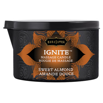 Kama Sutra Ignite Massage Candle-Sweet Almond 6oz - Eros Fine Goods