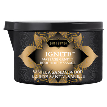 Kama Sutra Ignite Massage Candle-Vanilla Sandalwood 6oz - Eros Fine Goods