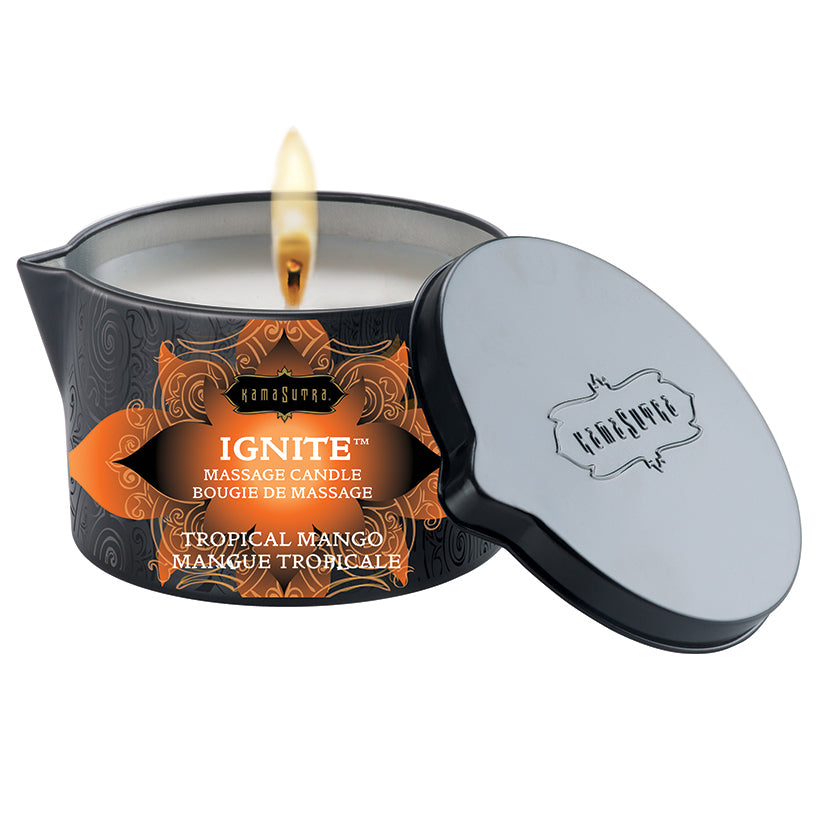 Kama Sutra Ignite Massage Candle-Tropical Mango 6oz - Eros Fine Goods