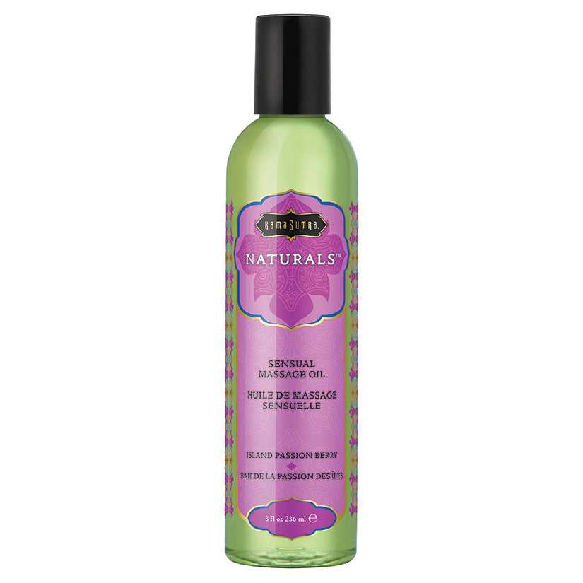 Kama Sutra Naturals Massage Oil-Island Passion Berry 8oz - Eros Fine Goods