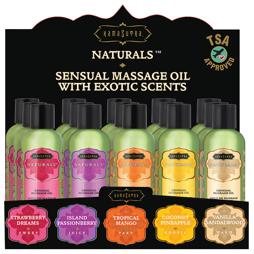 Kama Sutra Naturals Massage Oil 2oz Assorted Prepack - Eros Fine Goods