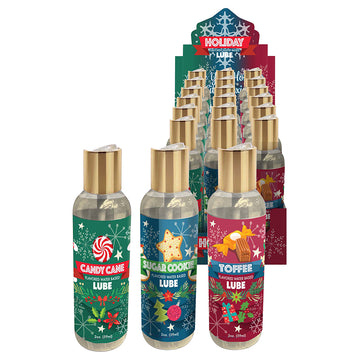 Little Genie Holiday Lube Display of 18 - Eros Fine Goods