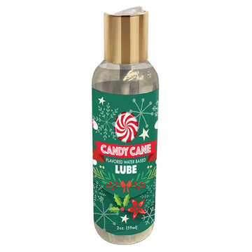 Little Genie Holiday Lube-Candy Cane 2oz - Eros Fine Goods