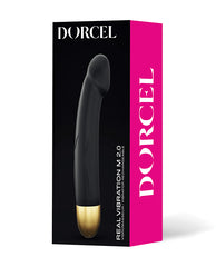 Dorcel Real Vibration M 8.6" Rechargeable Vibrator 2.0 - Black/gold