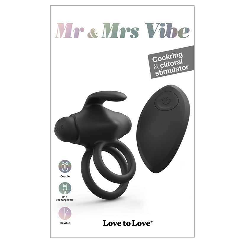 Love To Love Mr & Mrs Vibe-Black Onyx - Eros Fine Goods