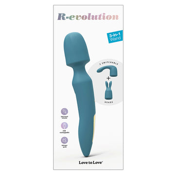 Love To Love R-Evolution Rechargeable Wand-Teal Me - Eros Fine Goods