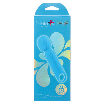 Maia Vibelite Dolly Rechargeable Silicone Mini Wand-Blue - Eros Fine Goods