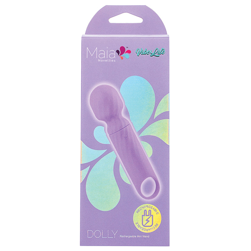 Maia Vibelite Dolly Rechargeable Silicone Mini Wand-Purple - Eros Fine Goods