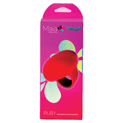 Maia Vibelite Ruby Silicone Vibrating Finger Ring - Eros Fine Goods