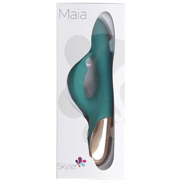 Maia Skyler Rechargeable Bendable Rabbit-Green 8.5" - Eros Fine Goods