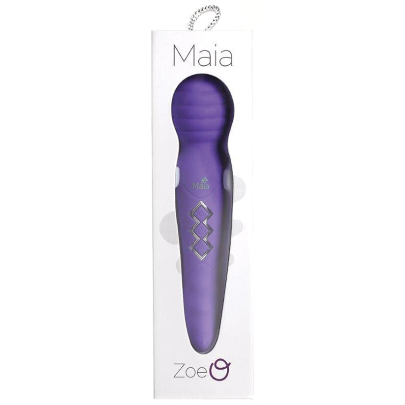 Maia Zoe Twisty Rechargeable Vibrating Wand-Purple - Eros Fine Goods