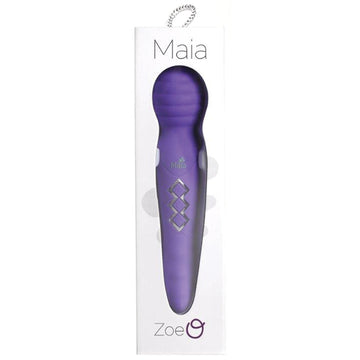 Maia Zoe Twisty Rechargeable Vibrating Wand-Purple - Eros Fine Goods