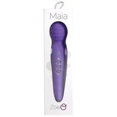 Maia Zoe Twisty Rechargeable Vibrating Wand-Purple - Eros Fine Goods