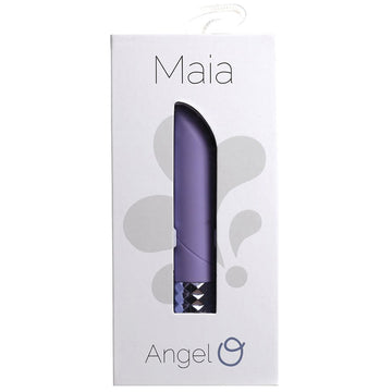 Maia Angel Rechargeable Crystal Gems Bullet-Purple - Eros Fine Goods