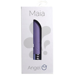 Maia Angel Rechargeable Crystal Gems Bullet-Purple - Eros Fine Goods