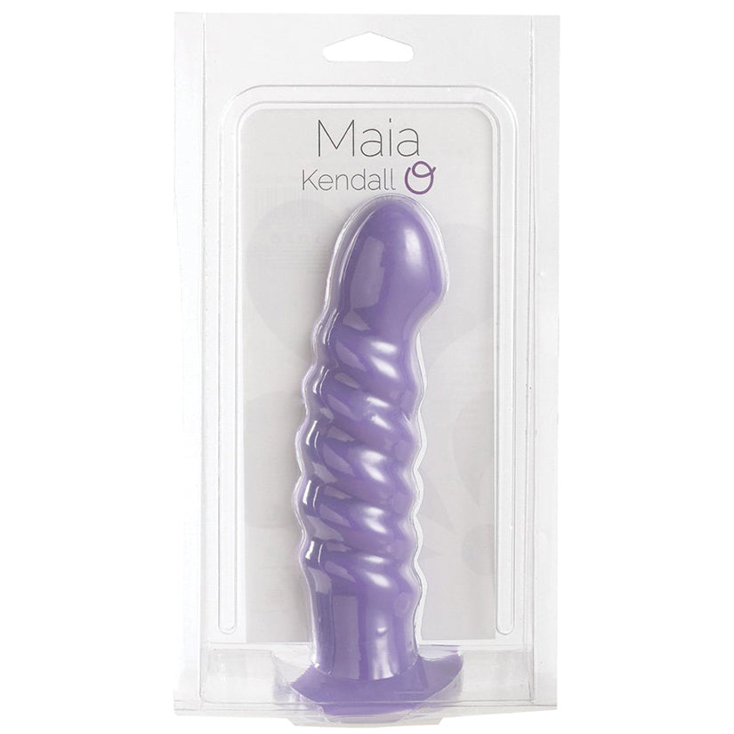 Maia Kendall Silicone Swirl Dong-Neon Purple 8" - Eros Fine Goods