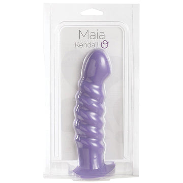 Maia Kendall Silicone Swirl Dong-Neon Purple 8" - Eros Fine Goods
