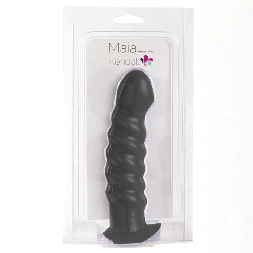 Maia Kendall Silicone Swirl Dong-Black - Eros Fine Goods