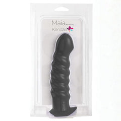 Maia Kendall Silicone Swirl Dong-Black - Eros Fine Goods