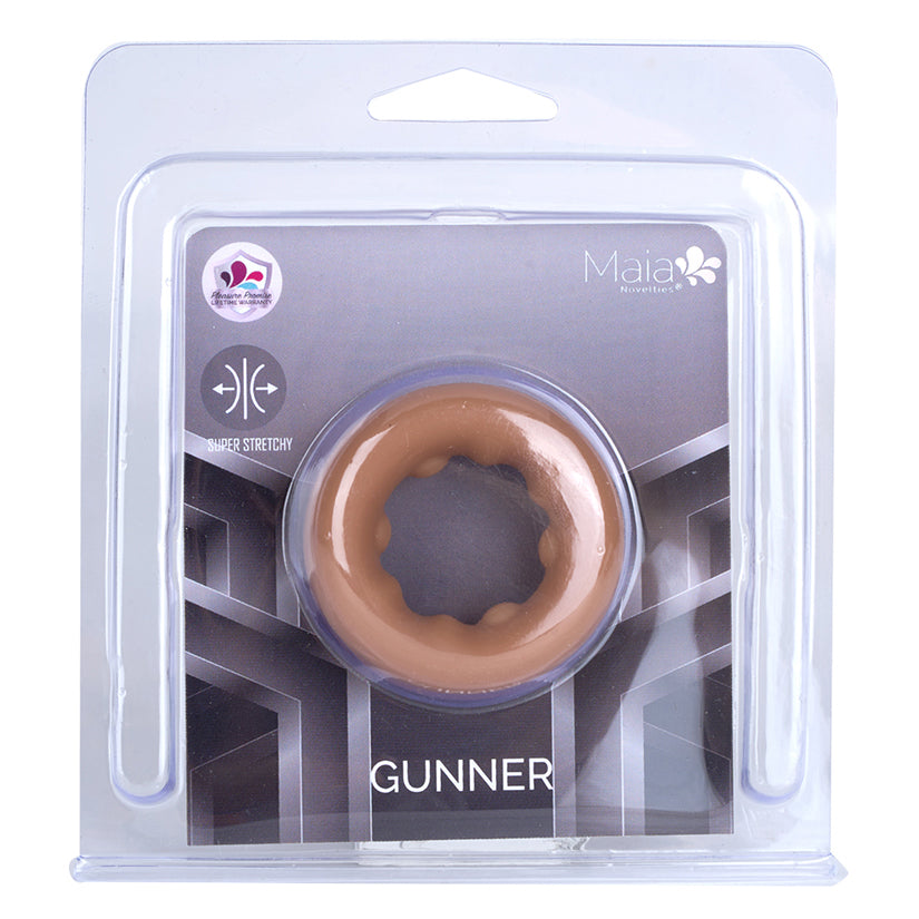 Maia Gunner Liquid Silicone Construction C Ring-Caramel - Eros Fine Goods