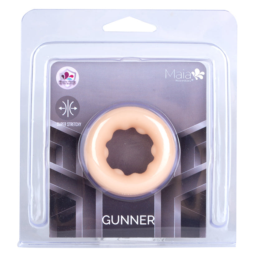 Maia Gunner Liquid Silicone Construction C Ring-Vanilla - Eros Fine Goods