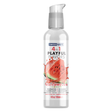 Swiss Navy 4 In 1 Playful Flavors-Watermelon 4oz - Eros Fine Goods