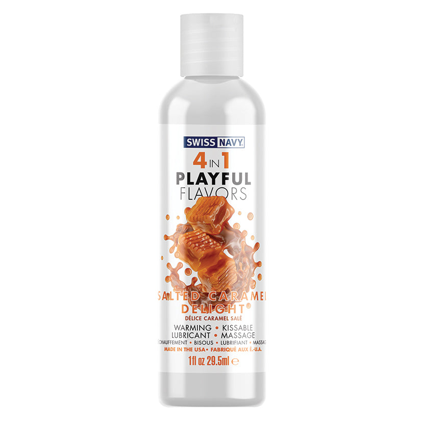 Swiss Navy 4 in 1 Playful Flavors-Salted Caramel 1oz - Eros Fine Goods