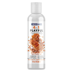 Swiss Navy 4 in 1 Playful Flavors-Salted Caramel 1oz - Eros Fine Goods