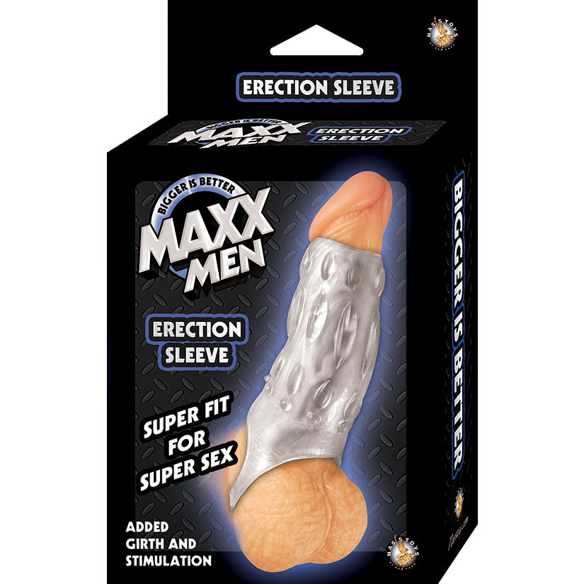 Maxx Men Erection Sleeve-Clear - Eros Fine Goods