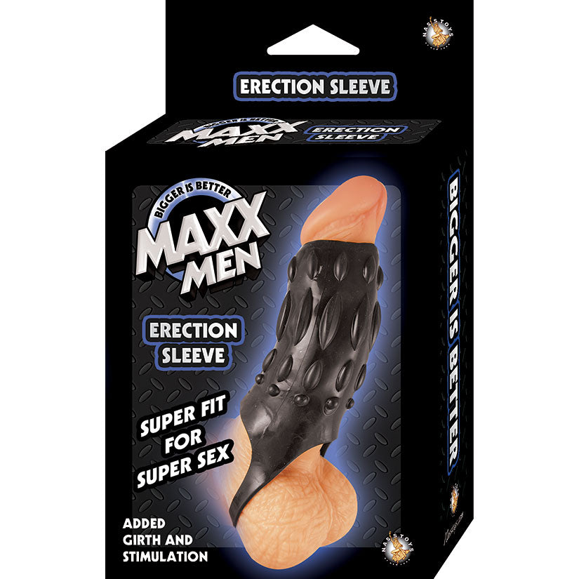 Maxx Men Erection Sleeve-Black - Eros Fine Goods