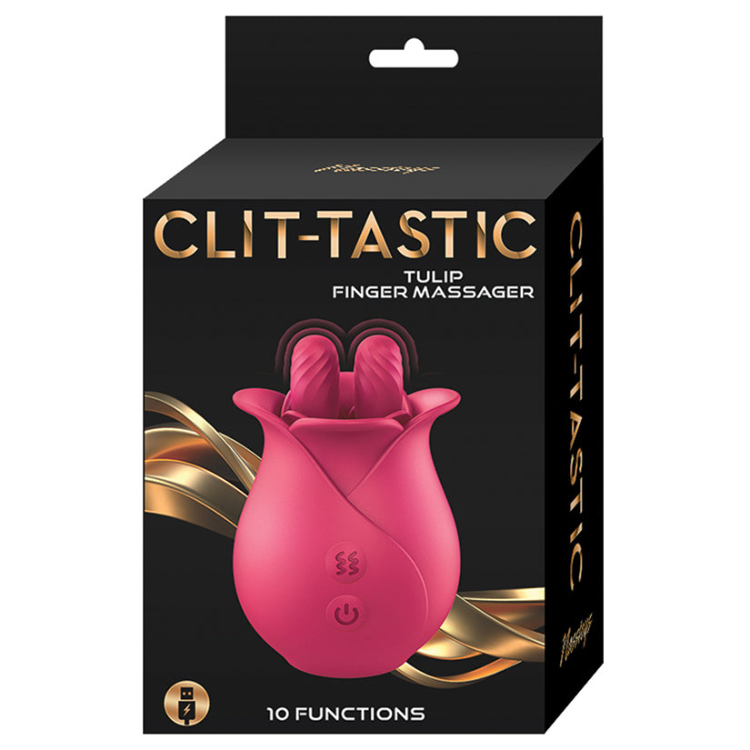 Clit-Tastic Tulip Finger Massager-Red - Eros Fine Goods