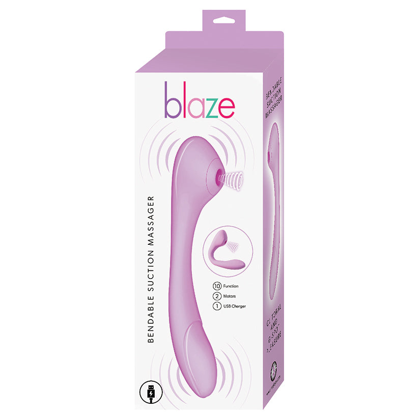 Blaze Bendable Suction Massager-Lavender - Eros Fine Goods