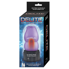 Delite Heated Rose Masturbator-Purple - Eros Fine Goods