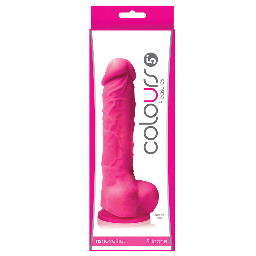 Colours Pleasures Dong With Suction Cup-Pink 5" - Eros Fine Goods