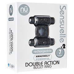 Sensuelle 7 Function Double Action C-Ring-Black - Eros Fine Goods