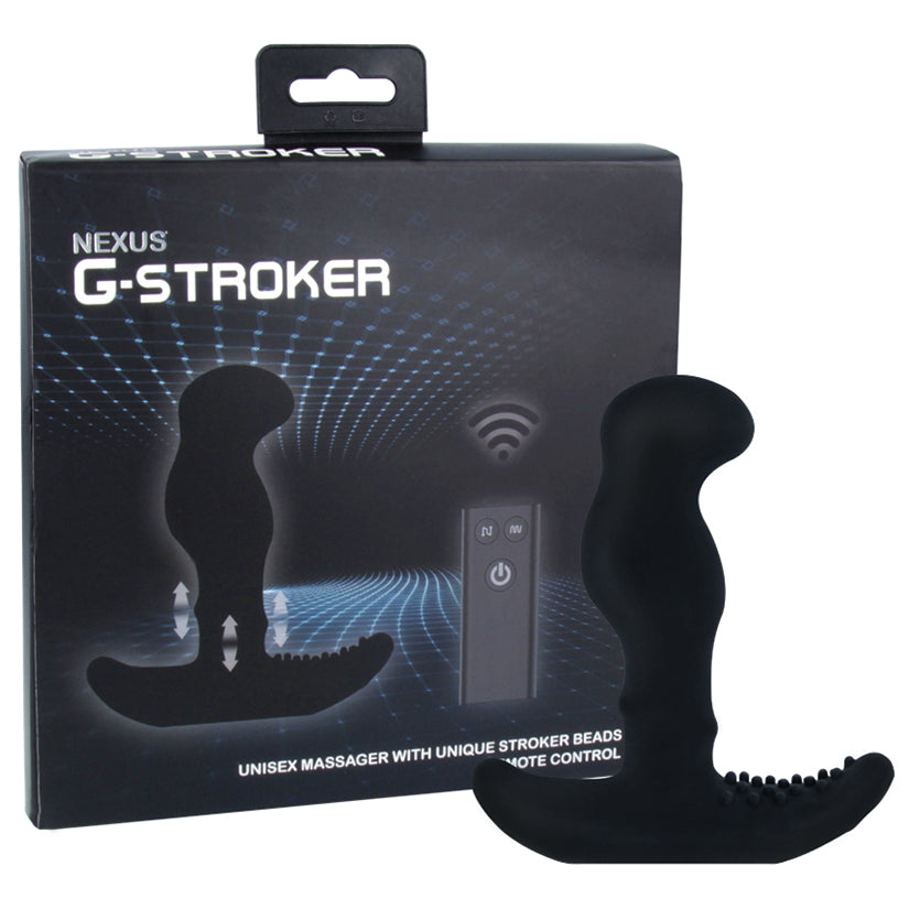 Nexus G Stroker Unisex Massager with Stroker Beads-Black - Eros Fine Goods