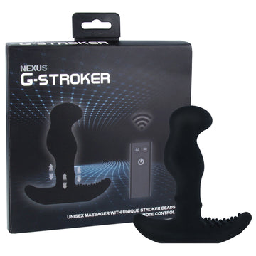 Nexus G Stroker Unisex Massager with Stroker Beads-Black - Eros Fine Goods