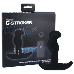 Nexus G Stroker Unisex Massager with Stroker Beads-Black - Eros Fine Goods