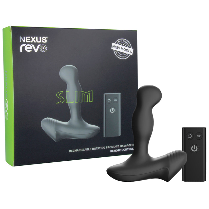 Nexus Revo Slim Rotating Prostate Massager-Black - Eros Fine Goods