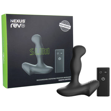 Nexus Revo Slim Rotating Prostate Massager-Black - Eros Fine Goods