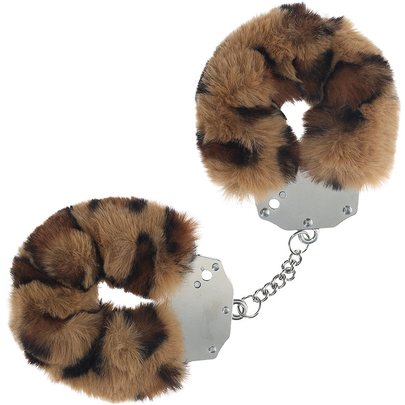 Ouch Heavy Duty Fluffy Handcuffs-Leopard - Eros Fine Goods