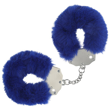 Ouch Heavy Duty Fluffy Handcuffs-Navy - Eros Fine Goods