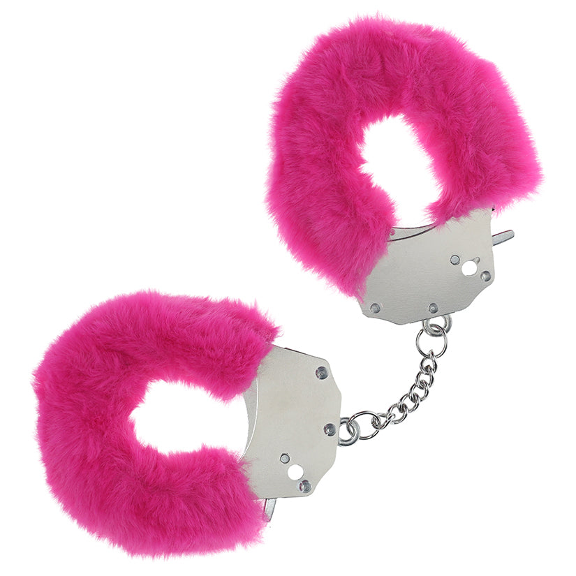 Ouch Heavy Duty Fluffy Handcuffs-Pink - Eros Fine Goods