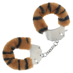 Ouch Heavy Duty Fluffy Handcuffs-Tiger - Eros Fine Goods