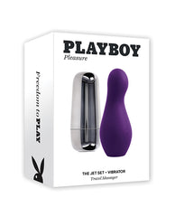 Playboy Pleasure the Jet Set Vibrator - Acai/silver