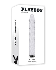 Playboy Pleasure in the Twist Glass Vibrator - White