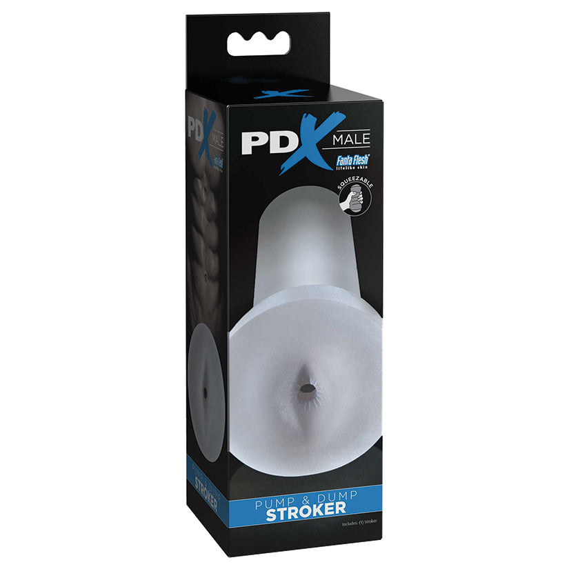 PDX Male Pump & Dump Stroker-Clear - Eros Fine Goods