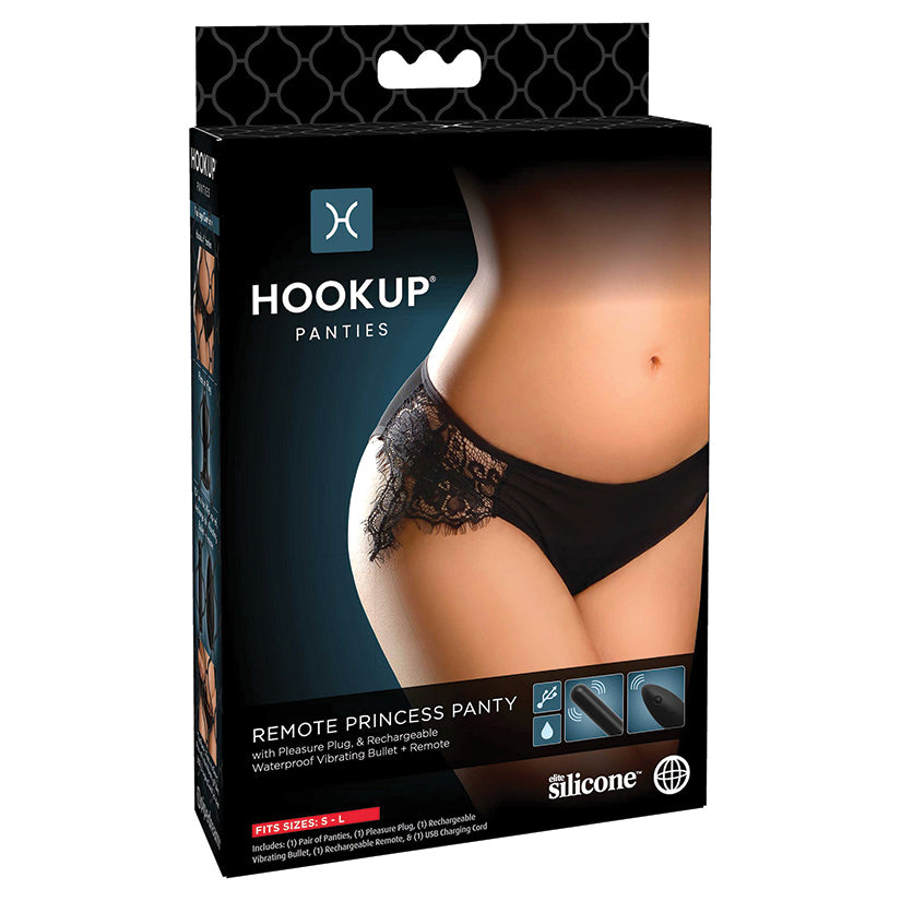 Hookup Panties Remote Princess Panty-Black S-L - Eros Fine Goods