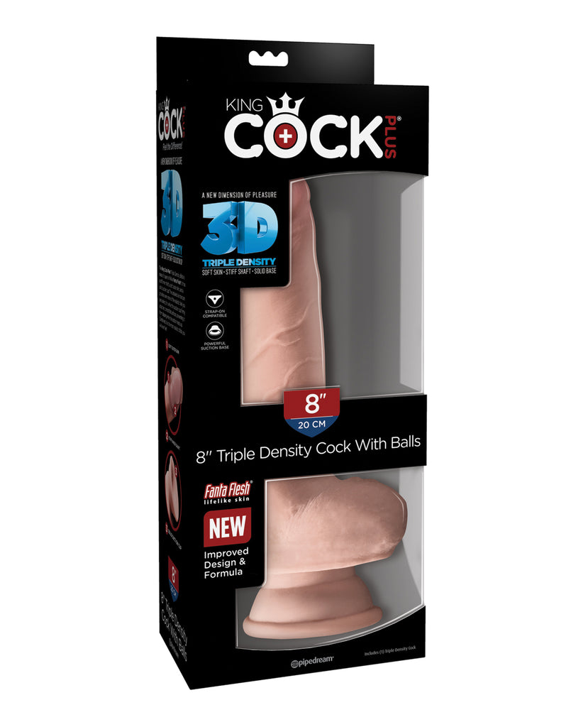 King Cock Plus 8" Triple Density Cock W/balls