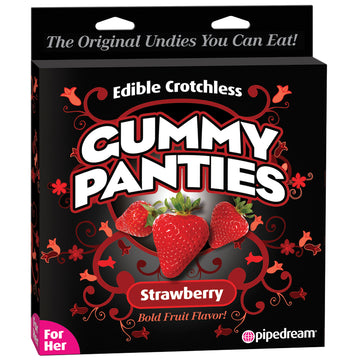 Edible Crotchless Gummy Panties For Her-Strawberry - Eros Fine Goods